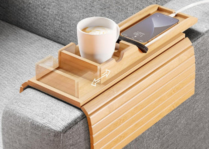 Bamboo Sofa Armrest Tray